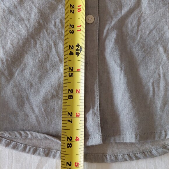 Icebreaker Light Gray Button Down Merino Wool Short Sleeve Shirt, XS - Picture 8 of 8